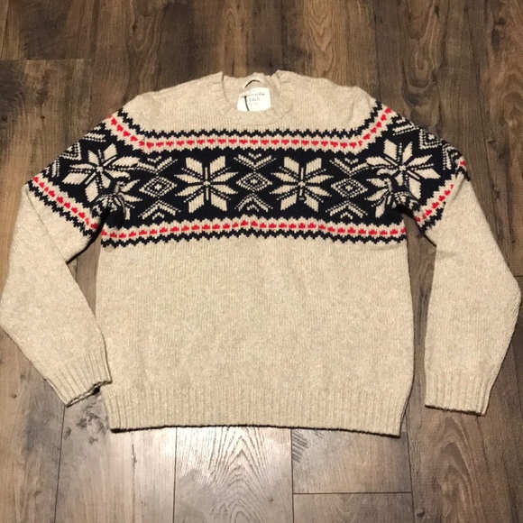 mens snowflake sweater